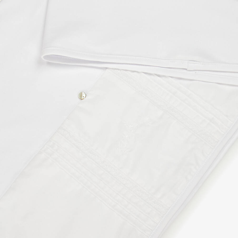 Pureté Du... Bébé-Girls Soft White Floral Shawl | Childrensalon Outlet