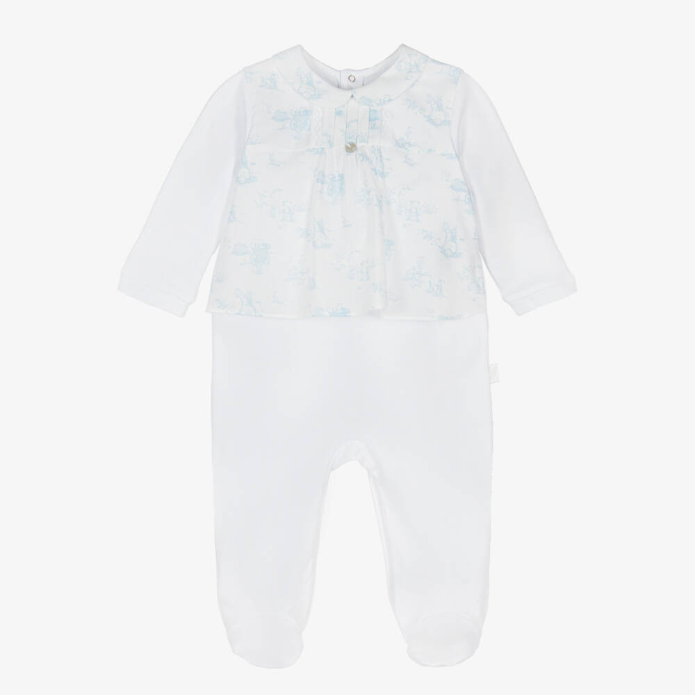 Pureté Du... Bébé-Girls Toile de Jouy Cotton Romper | Childrensalon Outlet