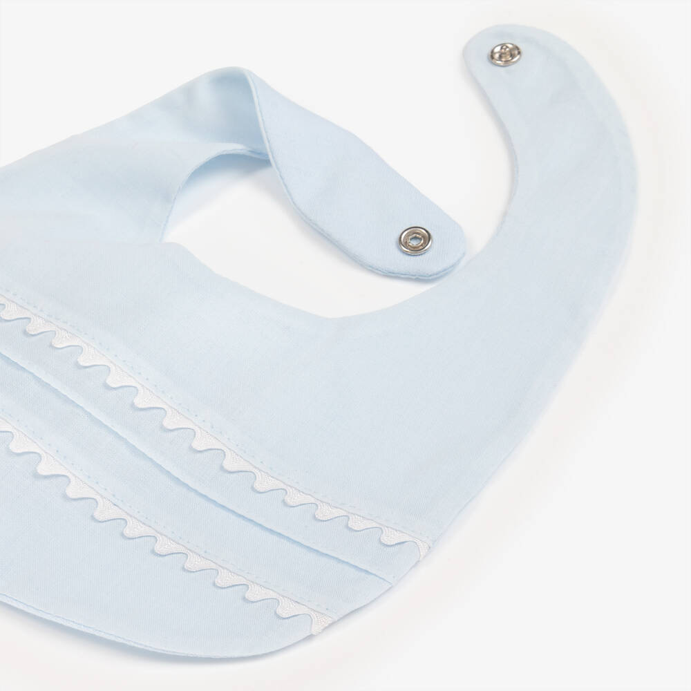 Pureté Du... Bébé-Infant Boys Sky-Hued Cotton Bib | Childrensalon Outlet