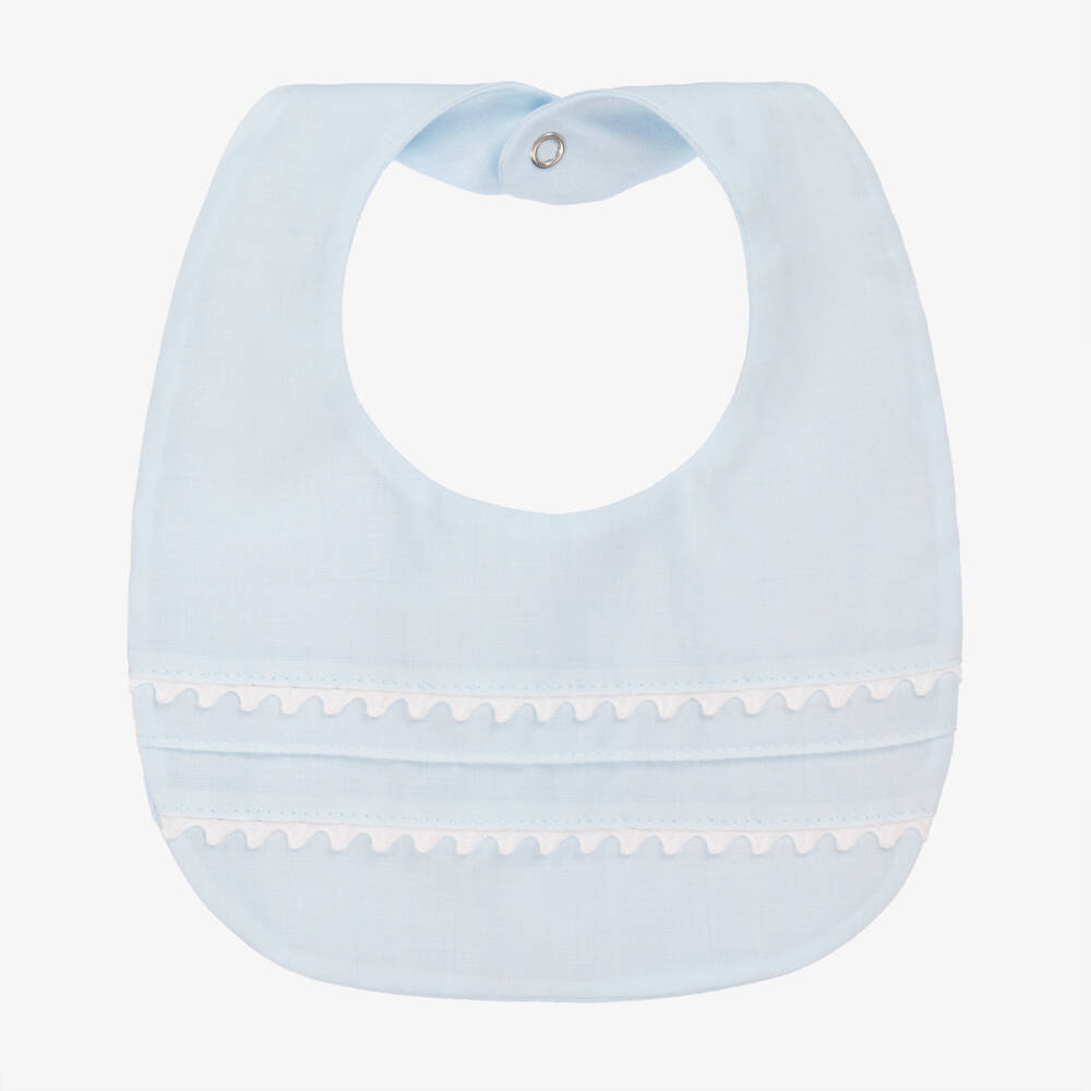 Pureté Du... Bébé-Infant Boys Sky-Hued Cotton Bib | Childrensalon Outlet
