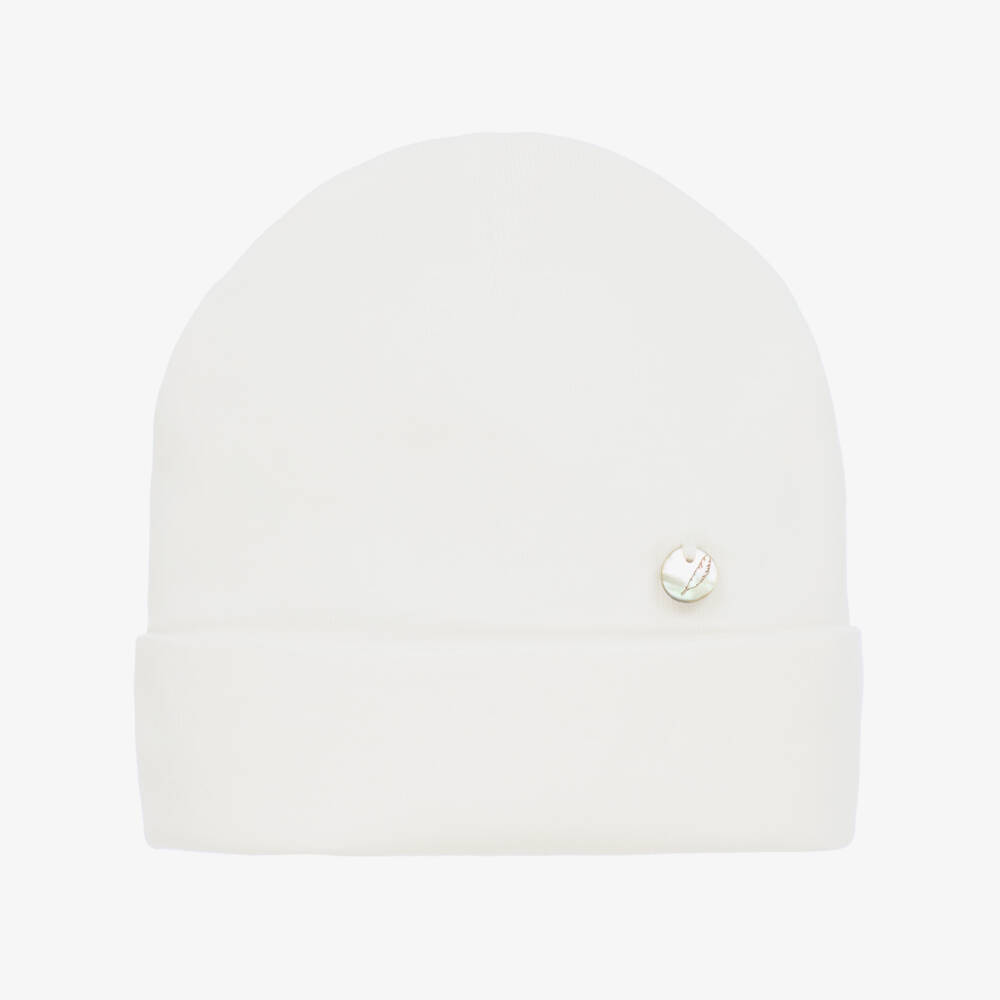 Pureté Du... Bébé-Ivory Cotton Baby Layette Hat | Childrensalon Outlet