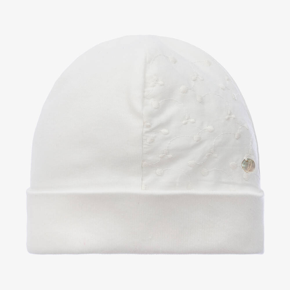 Pureté Du... Bébé - Ivory Cotton Jersey Baby Hat | Childrensalon