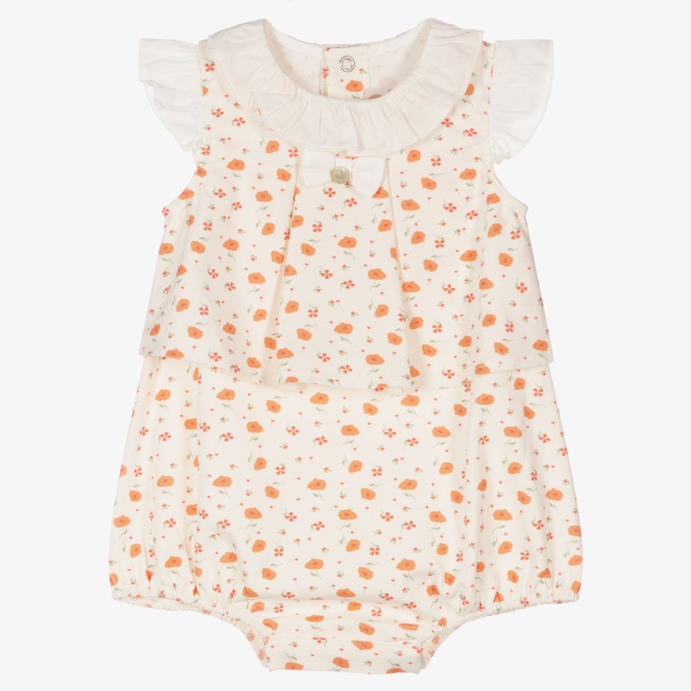 Pureté Du... Bébé - Ivory & Orange Baby Shorite | Childrensalon