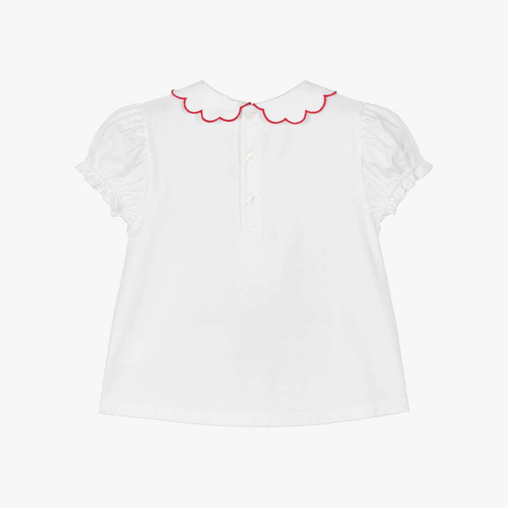 Pureté Du... Bébé-Little Ladies White Strawberry Top | Childrensalon Outlet