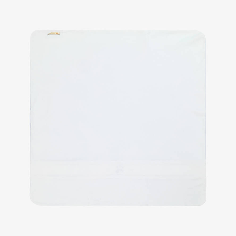 Pureté Du... Bébé-Pale Blue Velour Rocking Horse Blanket (75cm) | Childrensalon Outlet