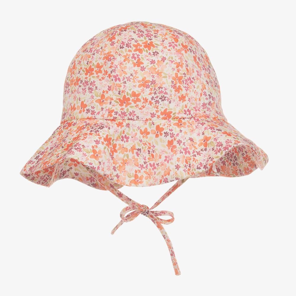 Pureté Du... Bébé - Chapeau de soleil rose à fleurs | Childrensalon
