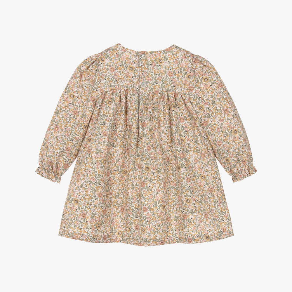 Pureté Du... Bébé-Pink Floral Embroidered Collar Dress | Childrensalon Outlet