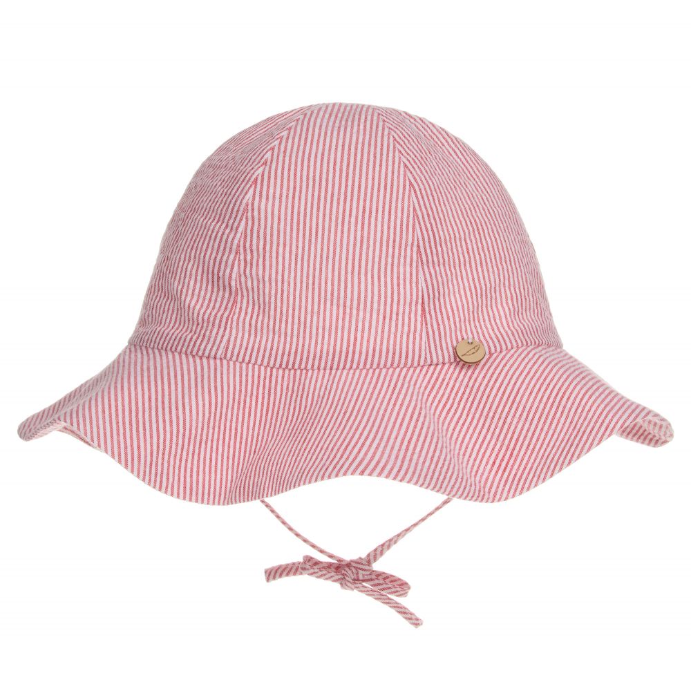 Pureté Du... Bébé-Red Striped Cotton Sun Hat | Childrensalon Outlet