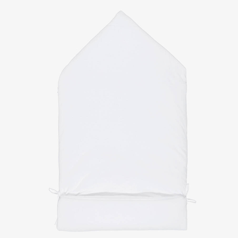 Pureté Du... Bébé-White & Blue Toile de Jouy Cotton Jersey Baby Nest (90cm) | Childrensalon Outlet