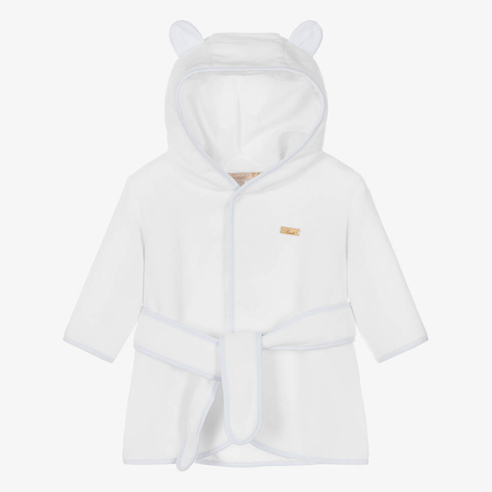 Pureté Du... Bébé - White Cotton Baby Bathrobe | Childrensalon