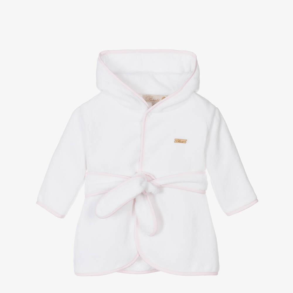 Pureté Du... Bébé-White Cotton Baby Bathrobe | Childrensalon Outlet