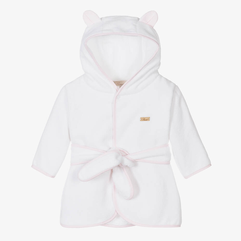 Pureté Du... Bébé-White Cotton Baby Bathrobe | Childrensalon Outlet