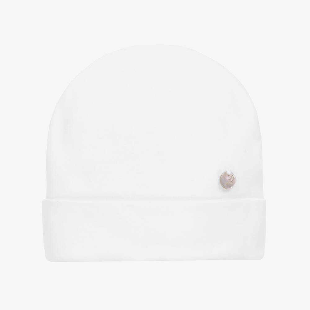 Pureté Du... Bébé-White Cotton Baby Layette Hat | Childrensalon Outlet