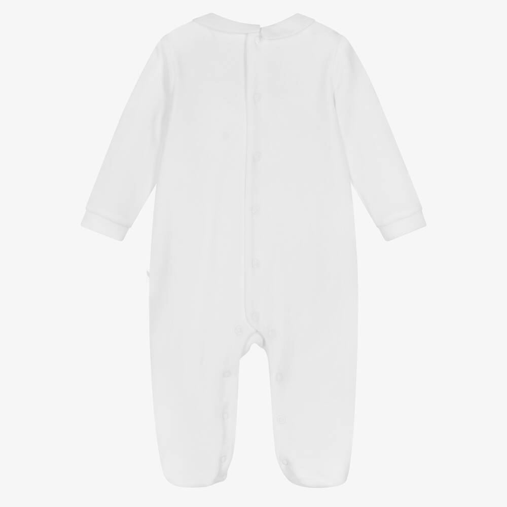 بيوريتي دو بيبي-أفرول بيبي غرو قطن قطيفة لون أبيض للأطفال | Childrensalon Outlet