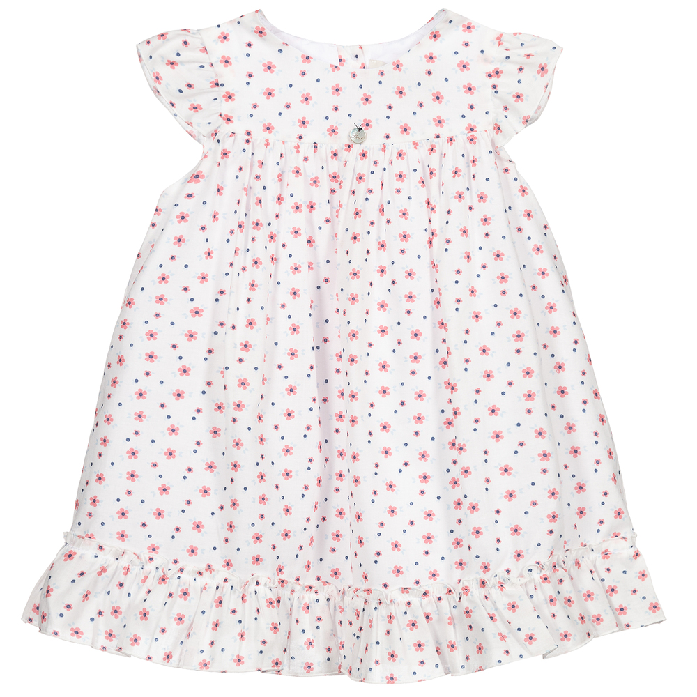 Pureté Du... Bébé - White Floral Cotton Dress | Childrensalon