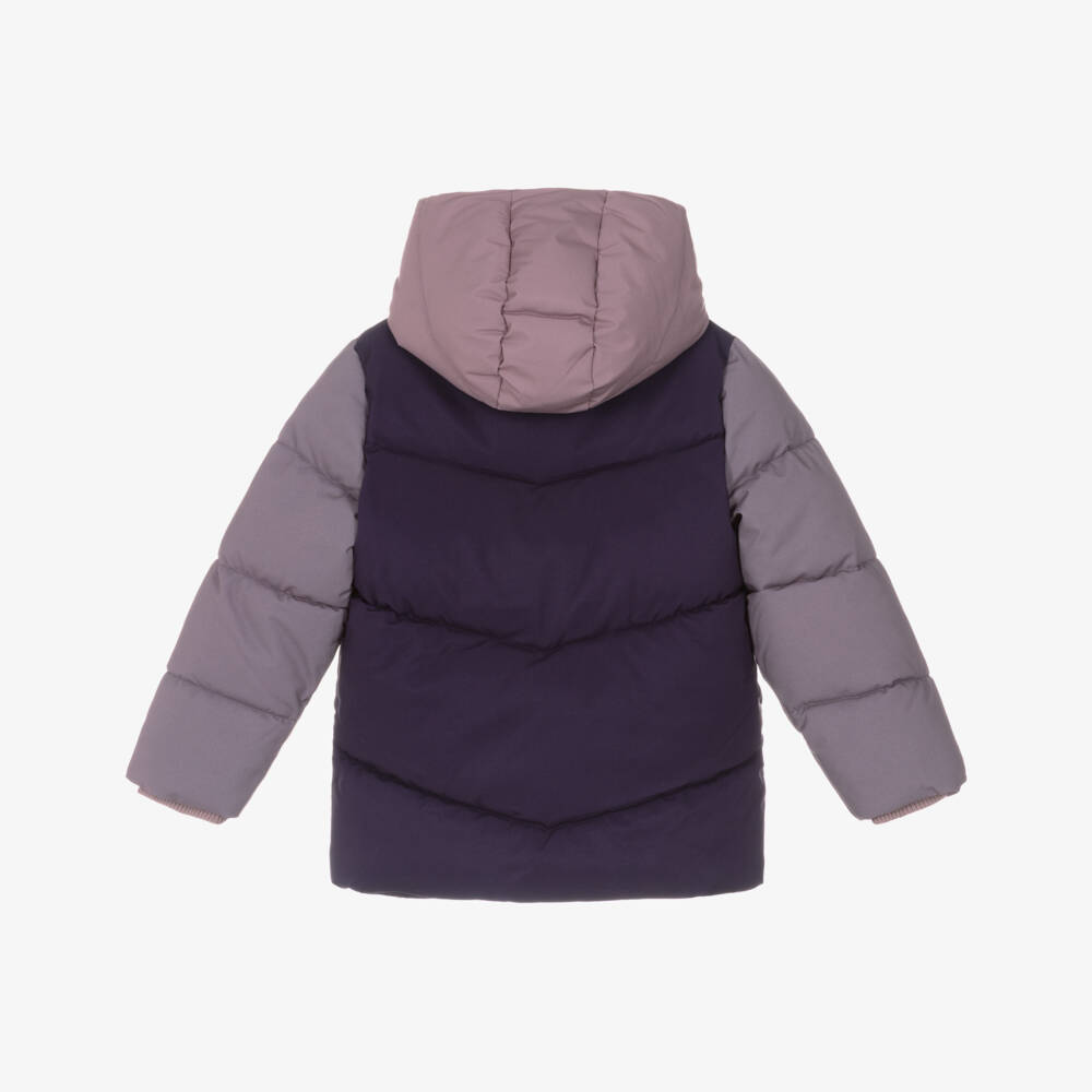 Roarsome-Purple Colourblock Hooded Puffer Jacket | Childrensalon Outlet