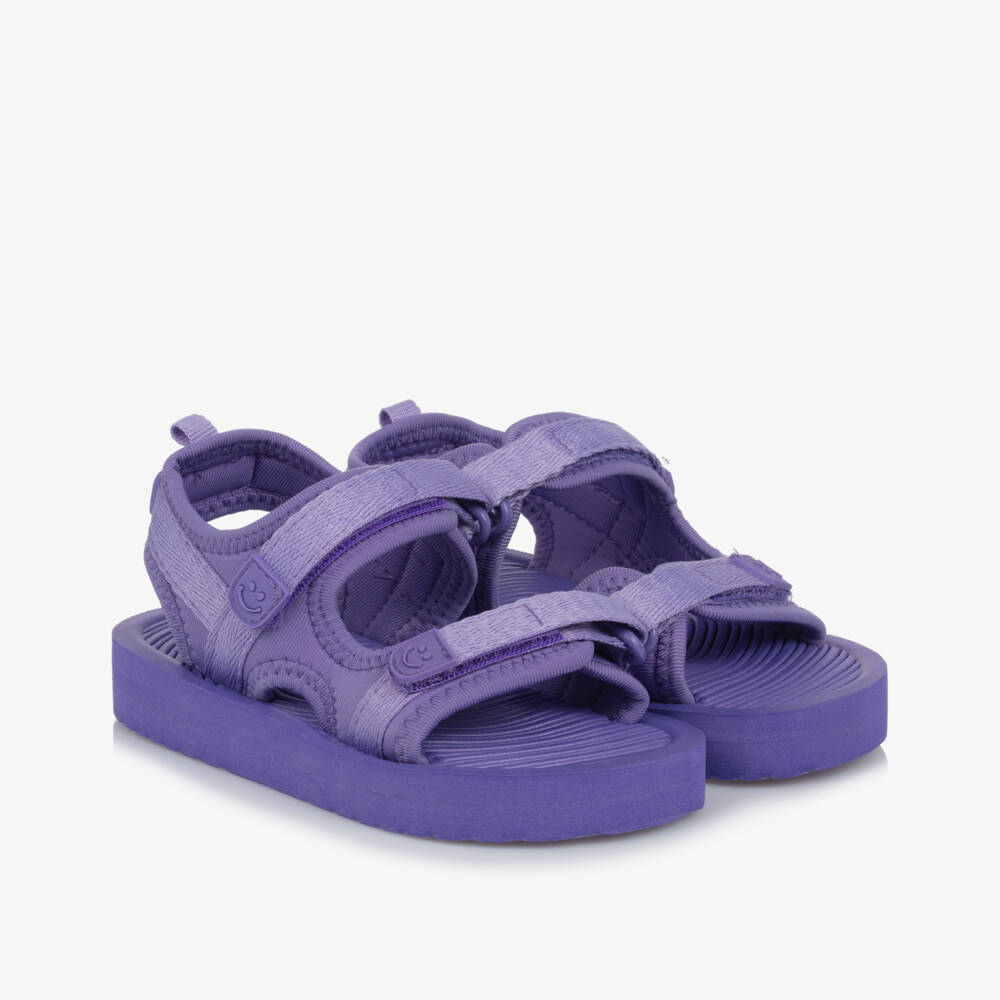 Molo-Purple Velcro Foam Sandals | Childrensalon Outlet