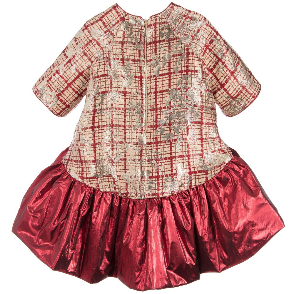 Quis Quis-Girls Red & Gold Dress | Childrensalon Outlet