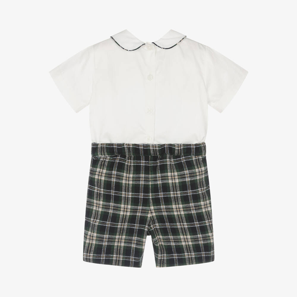 Rachel Riley London Boys Dress Shirt - Red Holiday Tartan Plaid