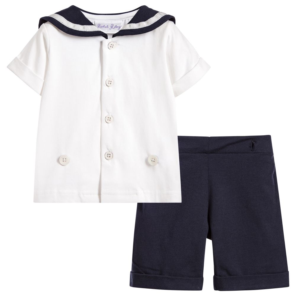 Rachel Riley-طقم قطن ستايل بحري للمواليد | Childrensalon Outlet