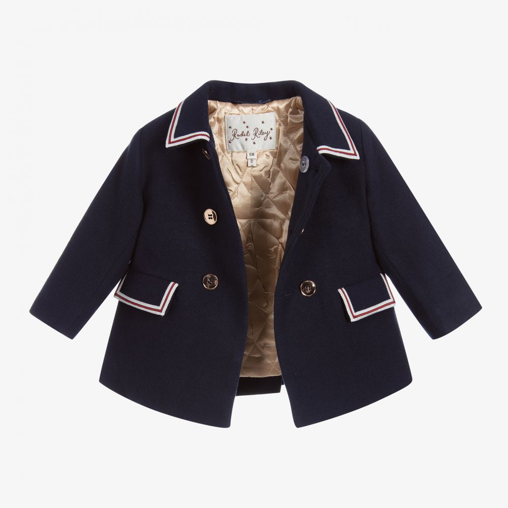 Boys navy blue coat cheap