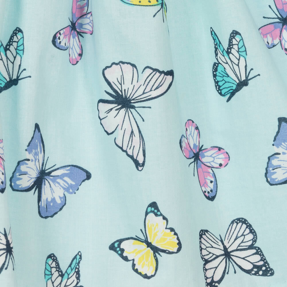 Rachel Riley Baby Girls Blue Butterfly Print Dress