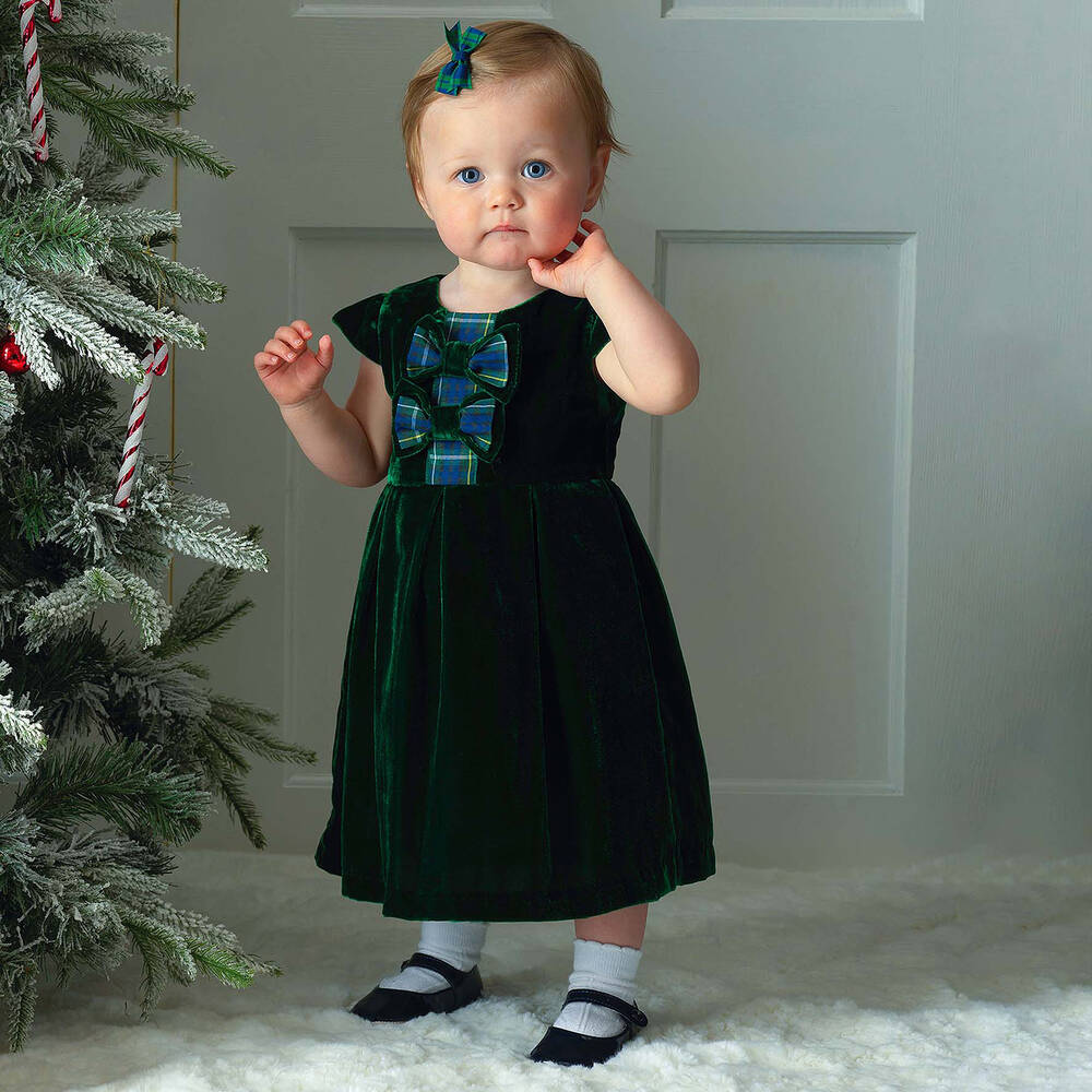 Green baby christmas dress shop