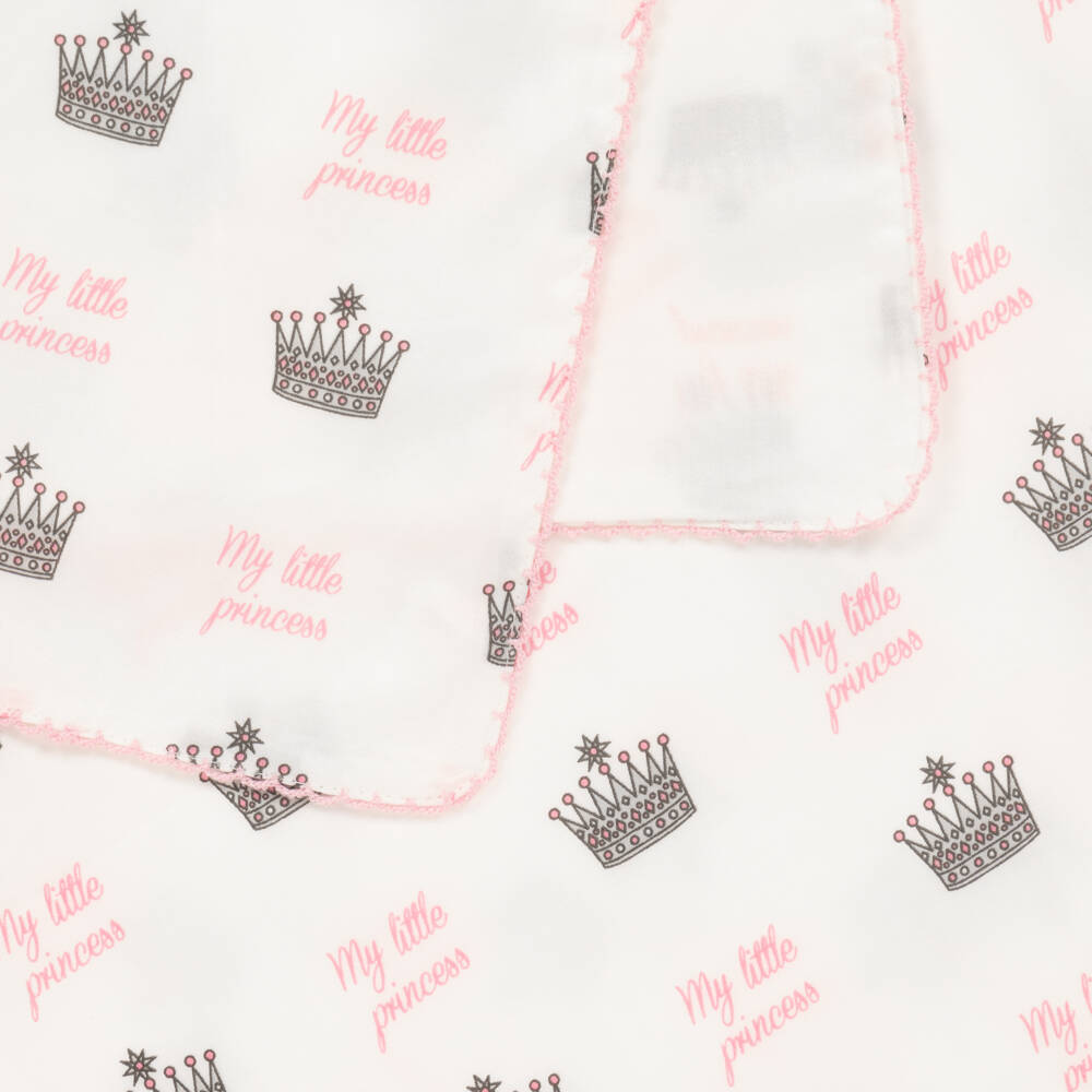 Rachel Riley-Baby Girls Ivory Blanket (94cm) | Childrensalon Outlet