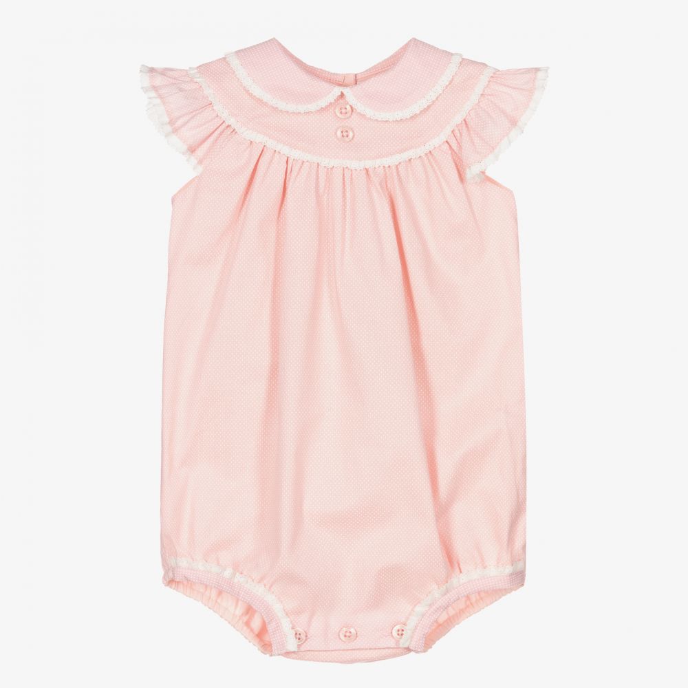 Rachel Riley - Baby Girls Pink Cotton Shortie | Childrensalon