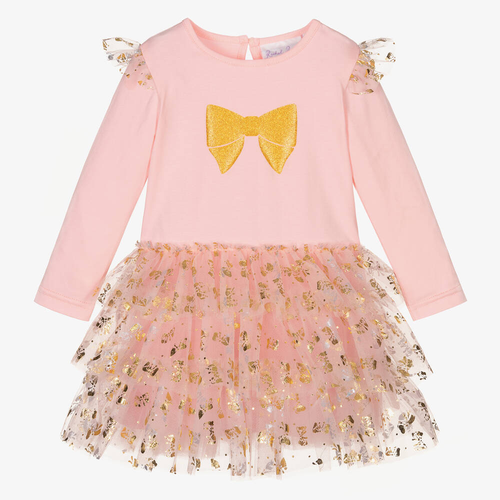 Rachel Riley - Розовое платье с юбкой-пачкой | Childrensalon