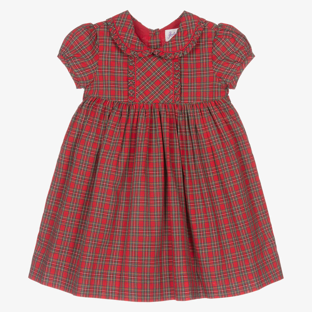 Rachel Riley - Rotes Schottenkaro-Kleid (Baby M)  | Childrensalon