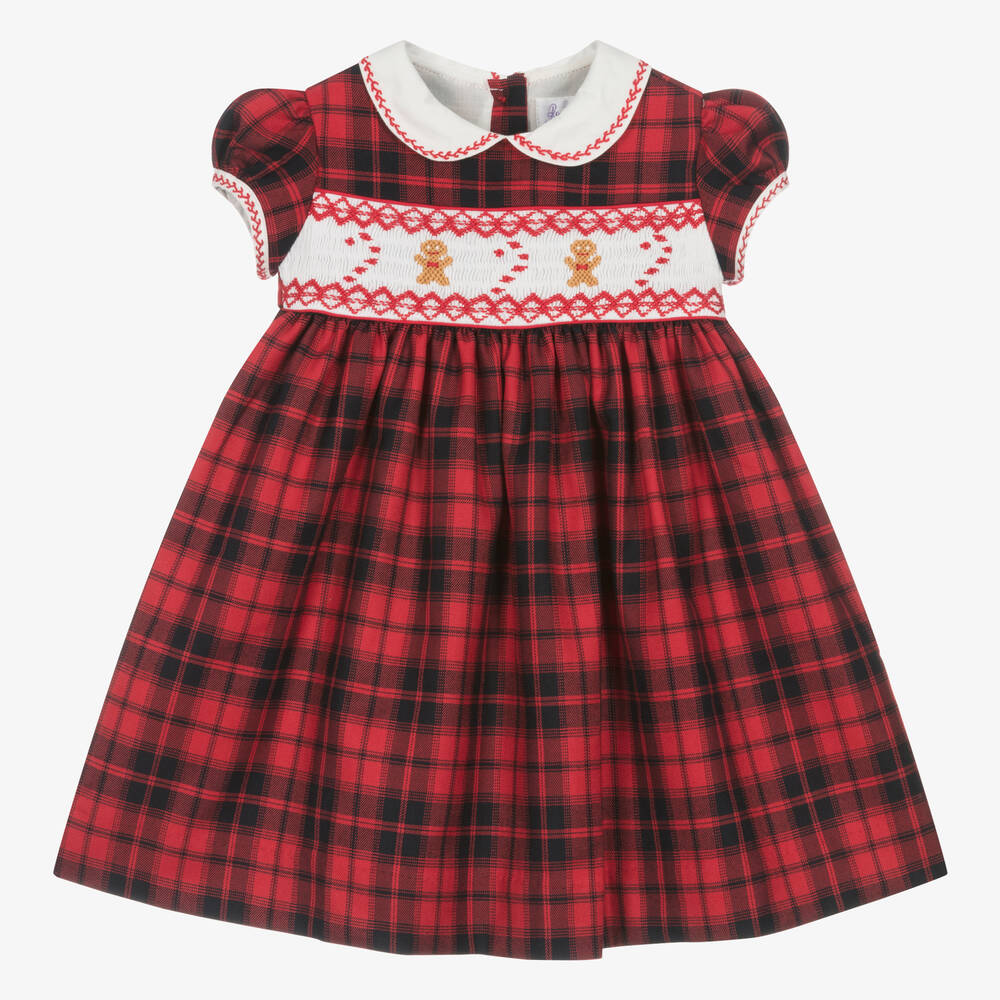 Rachel Riley - Baby Girls Red Tartan Dress  | Childrensalon