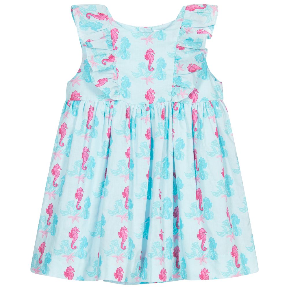 Rachel Riley - Babykleid mit Seepferdchen-Print (M) | Childrensalon