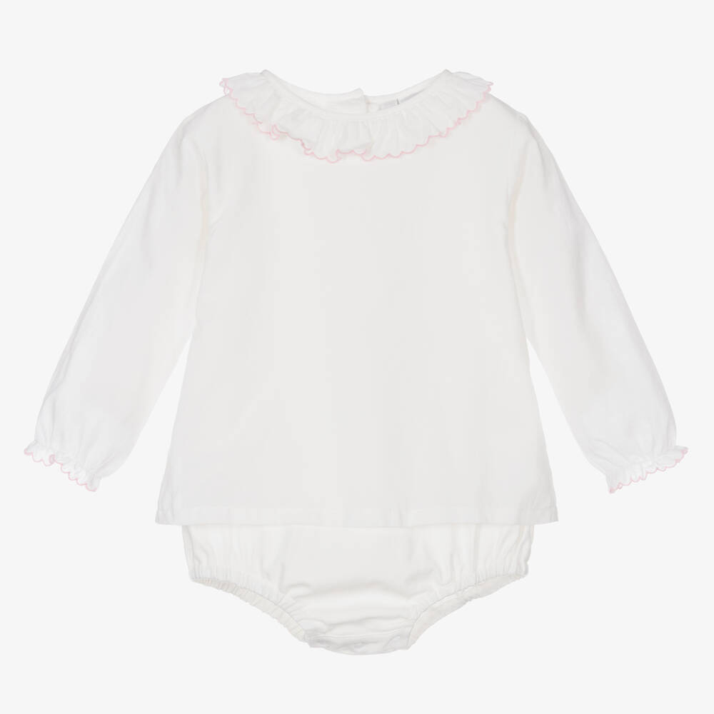 Rachel Riley - Baby Girls White Cotton Blouse | Childrensalon