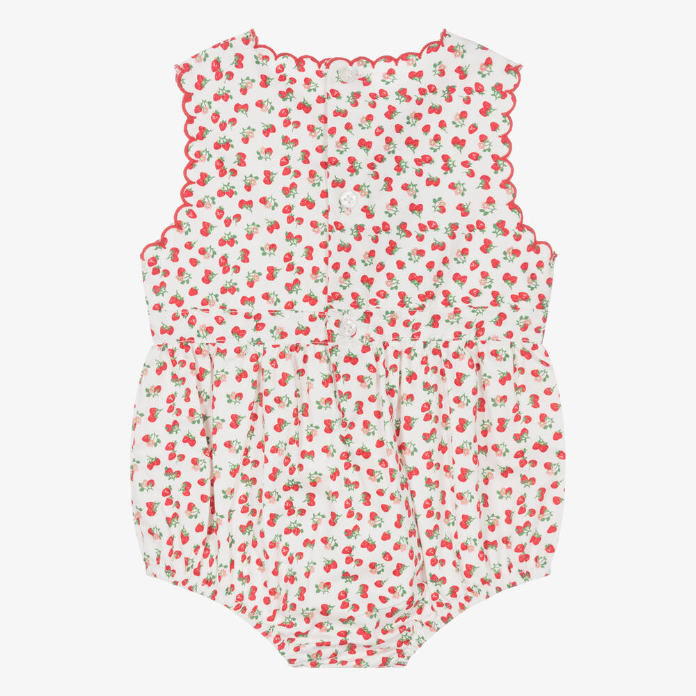 Rachel Riley-Baby Girls White Strawberry Shortie | Childrensalon Outlet
