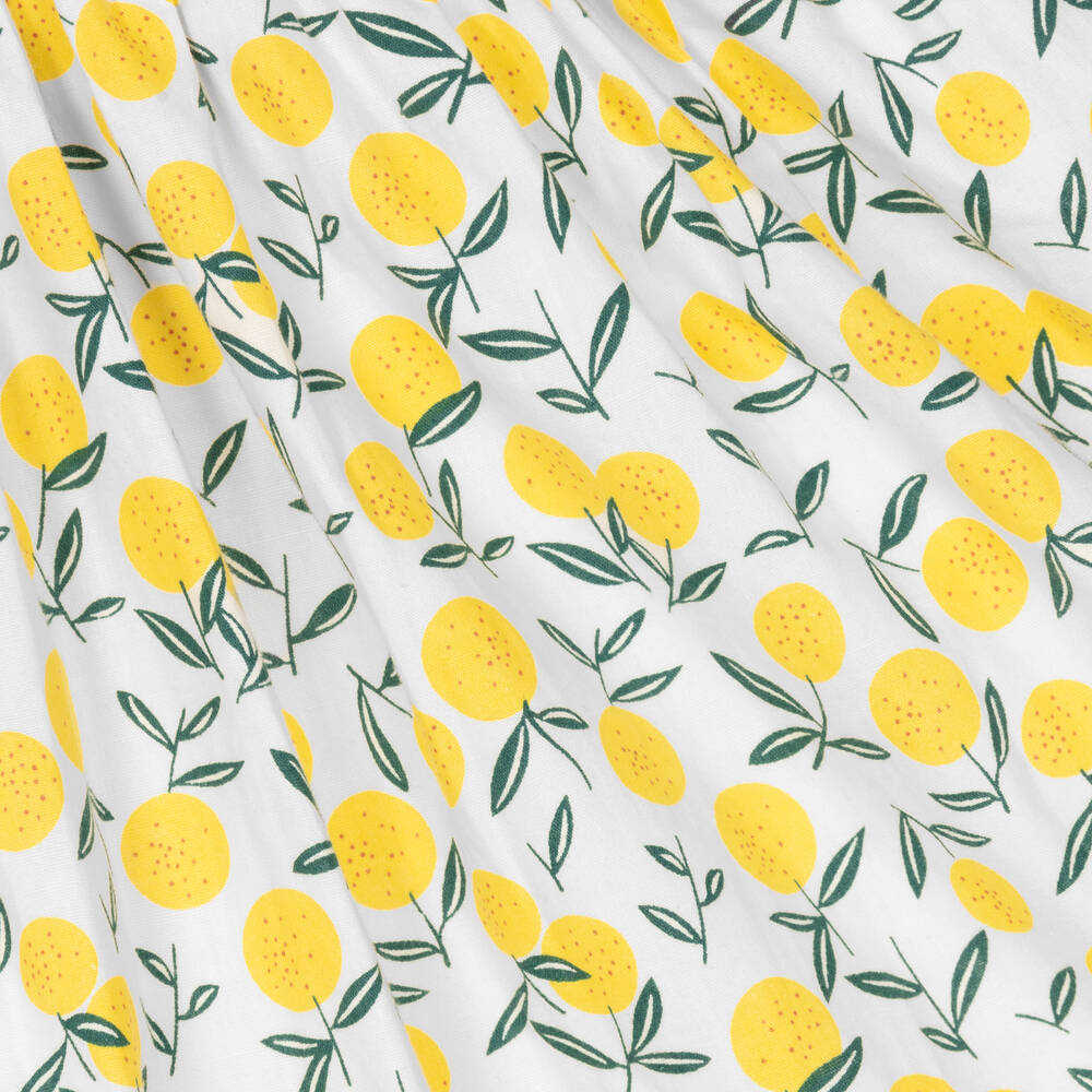 Rachel Riley-Baby Girls Yellow Lemon Smocked Dress | Childrensalon Outlet