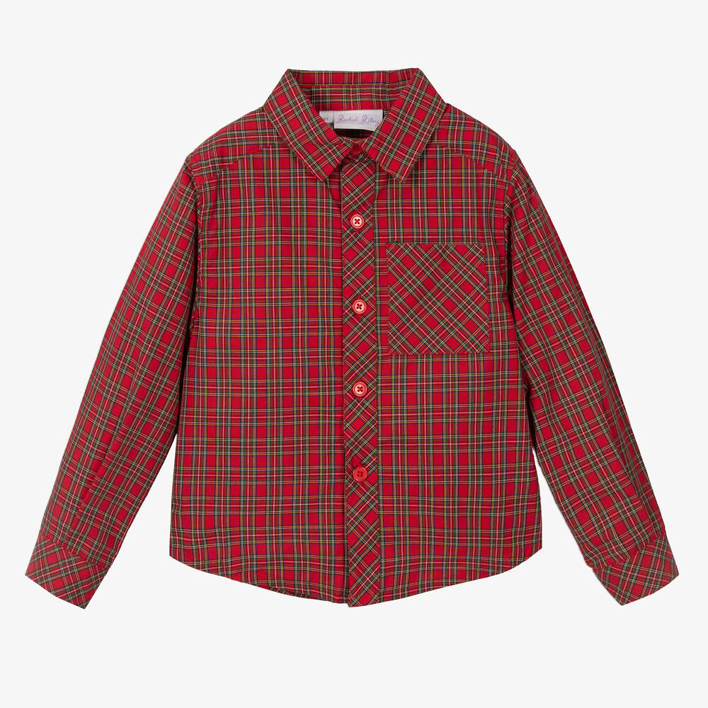 Rachel Riley - Boys Red Tartan Shirt | Childrensalon