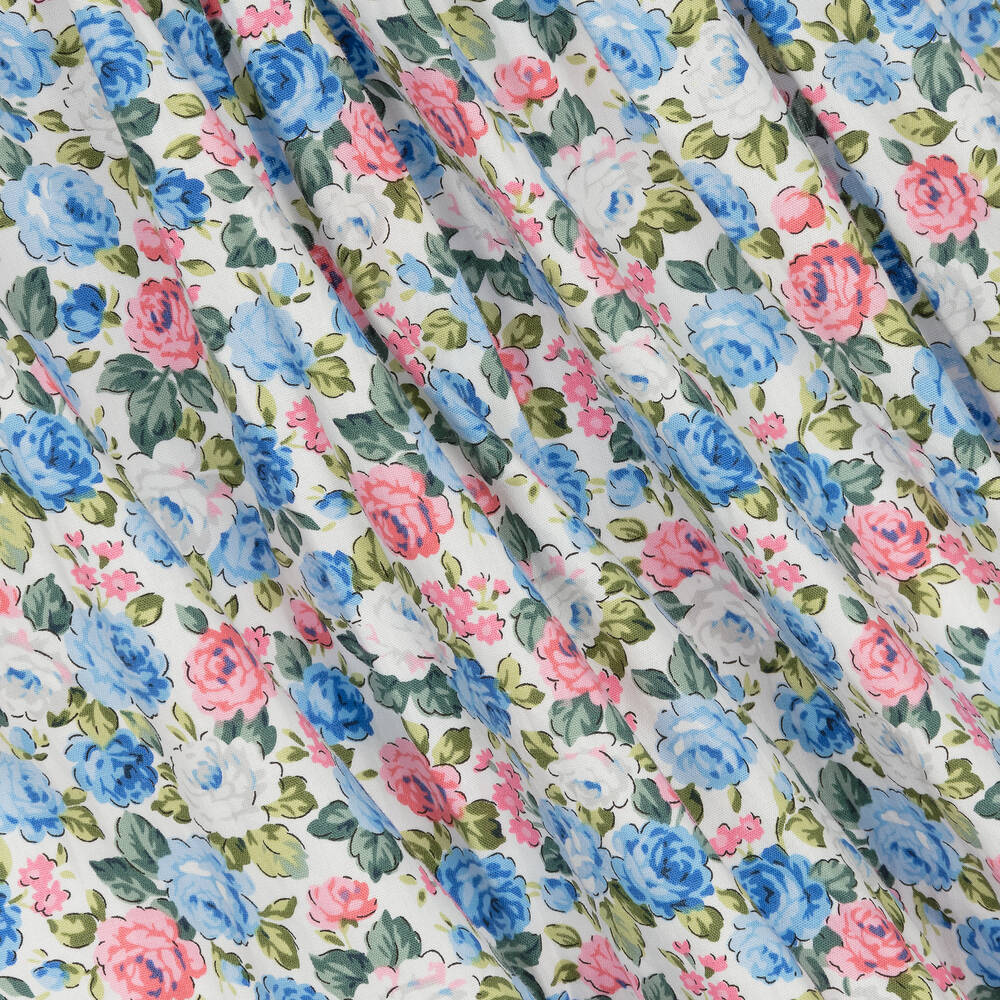 Rachel Riley-Girls Blue Cotton Floral Dress | Childrensalon Outlet