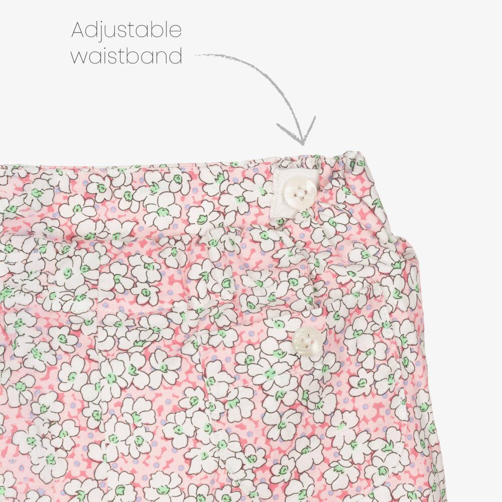 Rachel Riley-Girls Blush Blossom Cotton Ensemble | Childrensalon Outlet