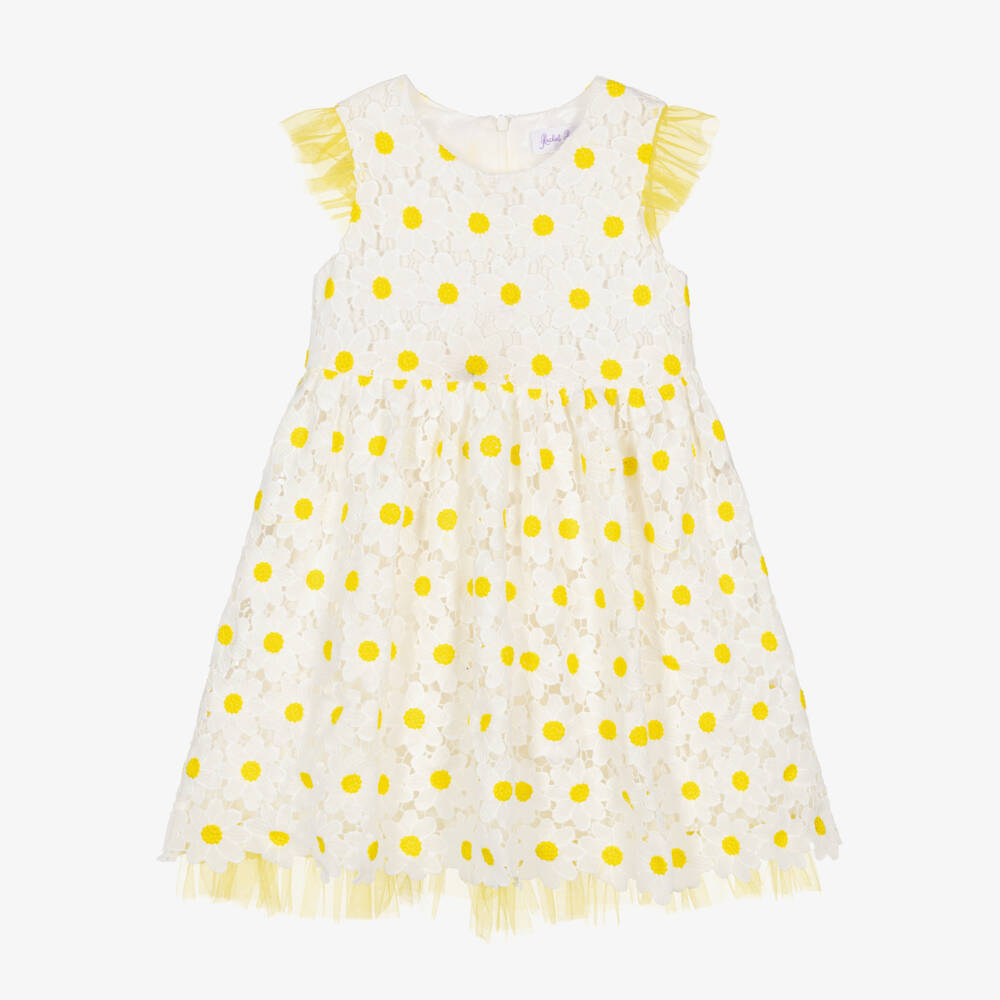 Rachel Riley-Girls Daisy Dream Lace Frock | Childrensalon Outlet
