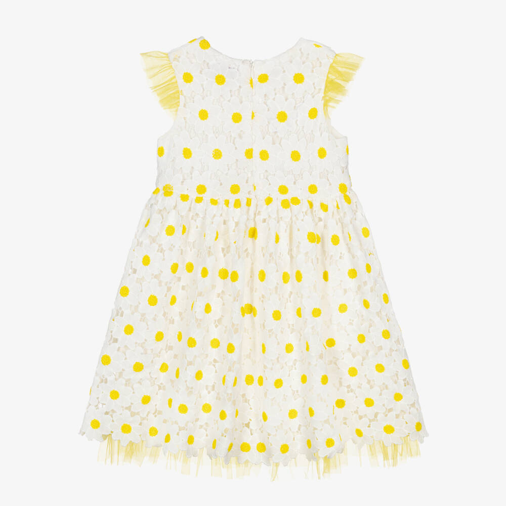 Rachel Riley-Girls Daisy Dream Lace Frock | Childrensalon Outlet