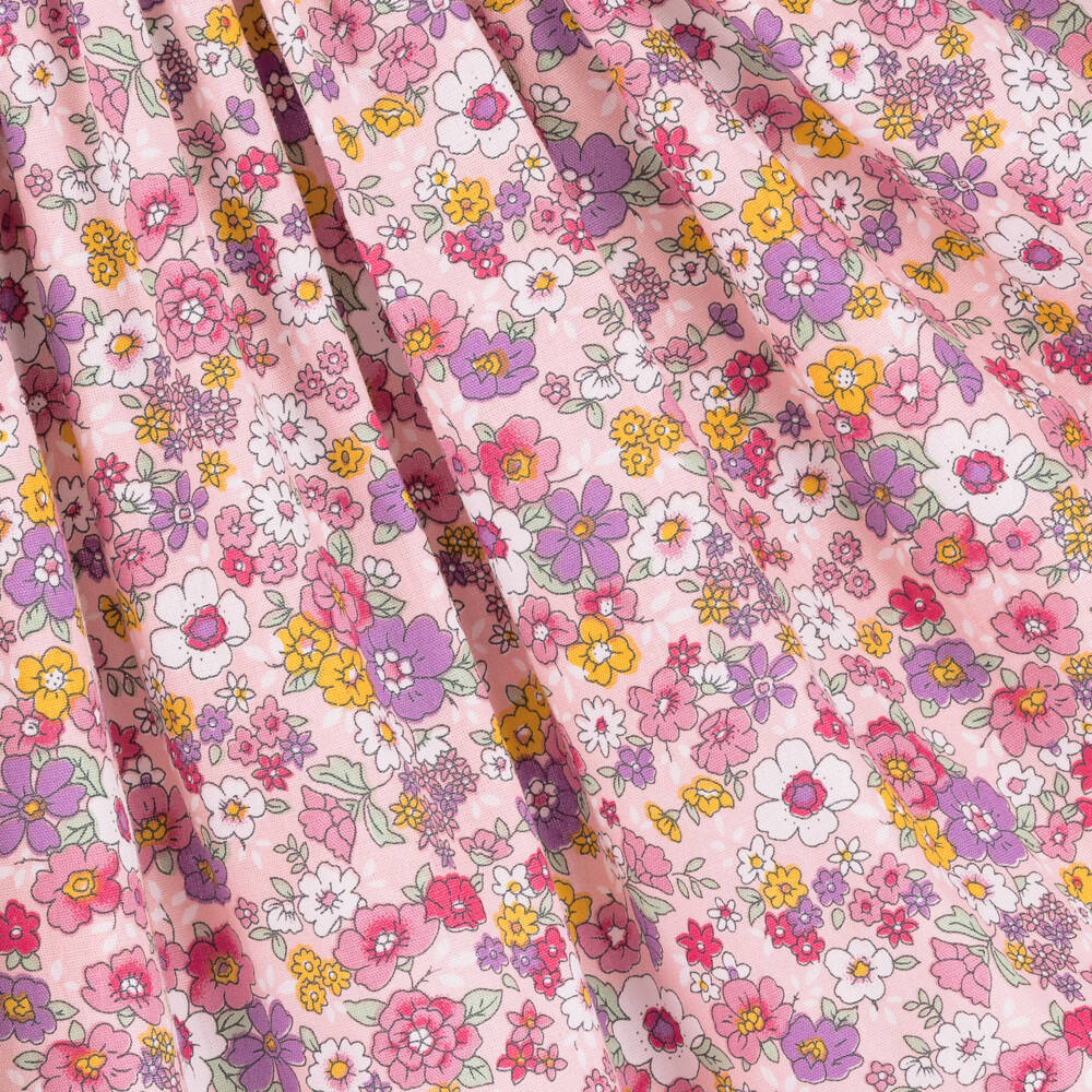 Rachel Riley-Girls Floral Pink Cotton Dress | Childrensalon Outlet