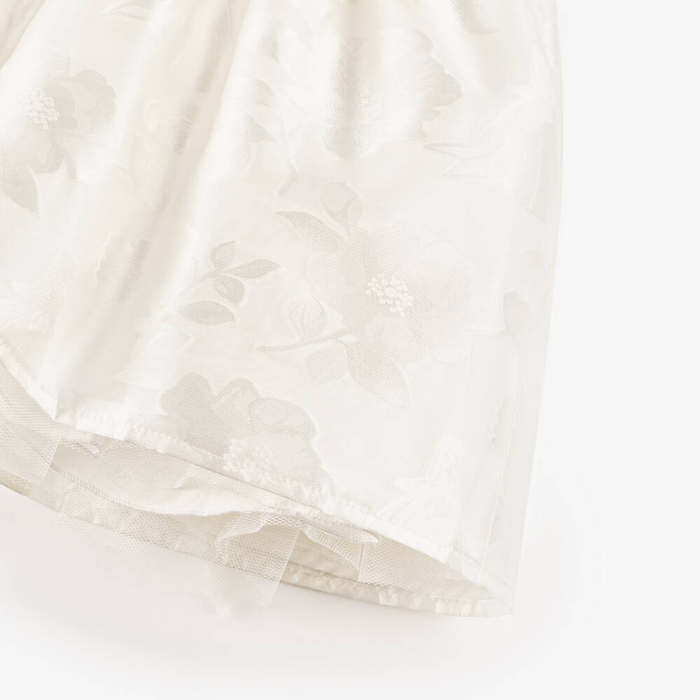 Rachel Riley-فستان عاجي جاكار للبنات مع حزام | Childrensalon Outlet