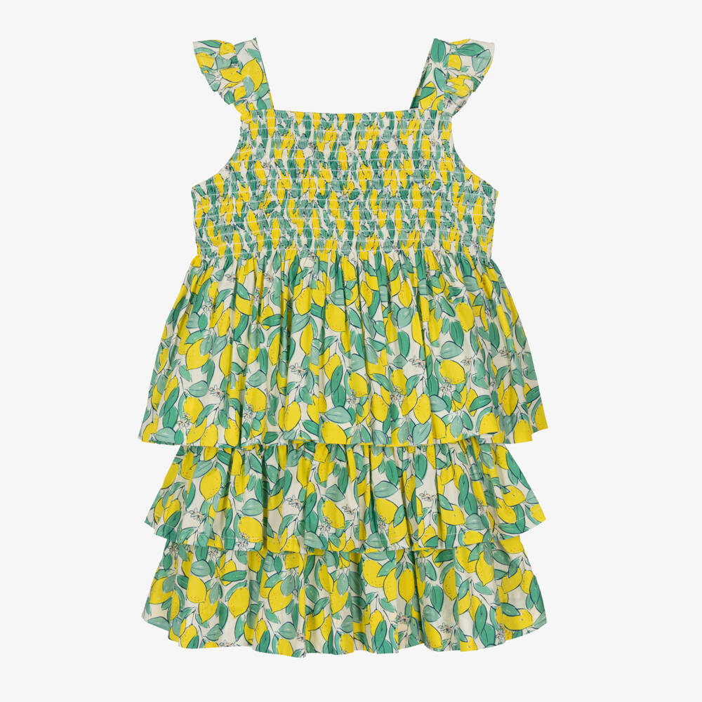 Rachel Riley-Girls Lemon Dream Cotton Skirt Ensemble | Childrensalon Outlet