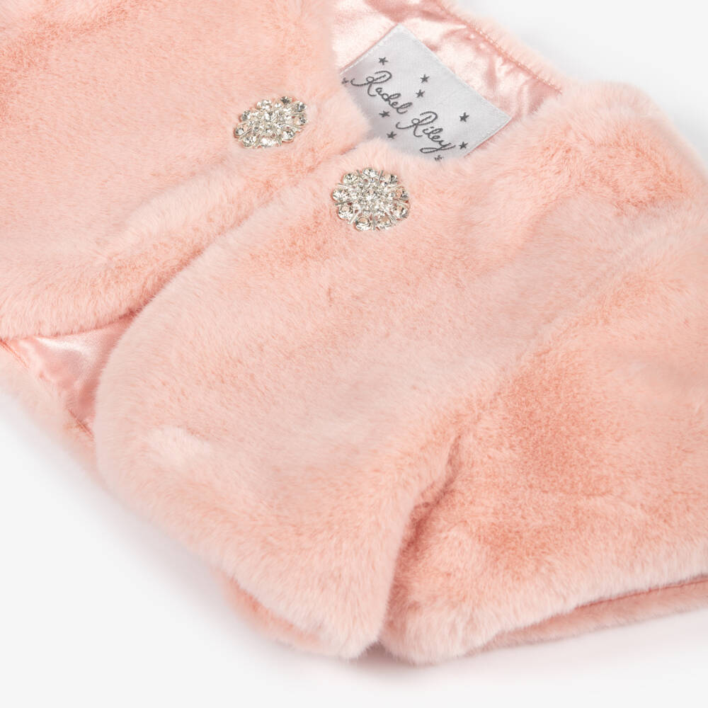 Rachel Riley-Girls Pale Pink Fur Bolero | Childrensalon Outlet