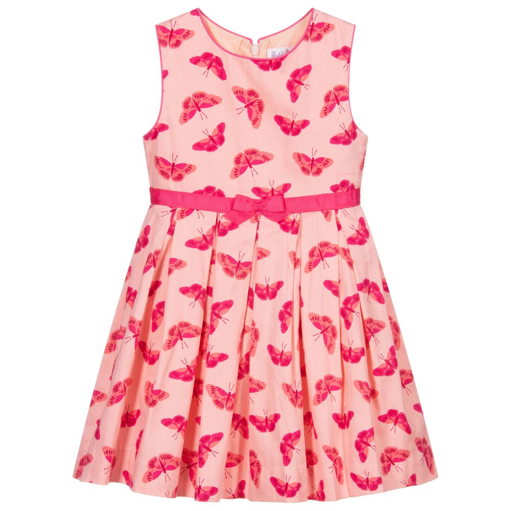 Rachel Riley - Розовое платье с бабочками для девочек | Childrensalon