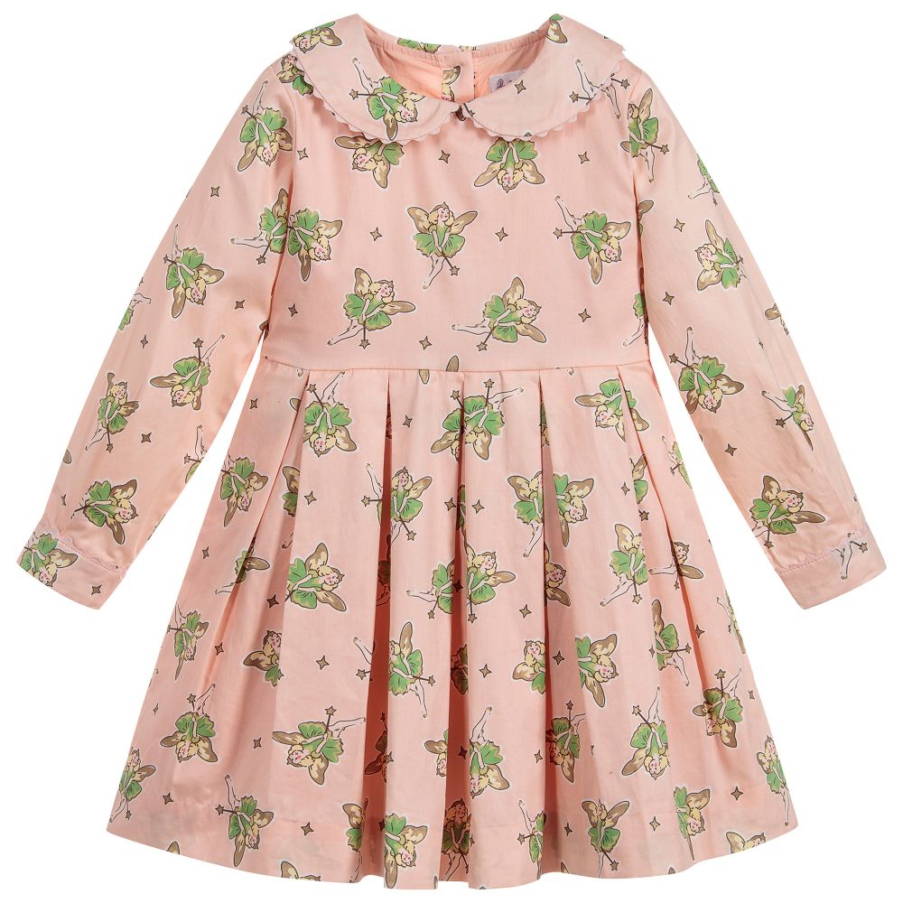 Rachel Riley - Girls Pink Cotton Dress | Childrensalon Outlet