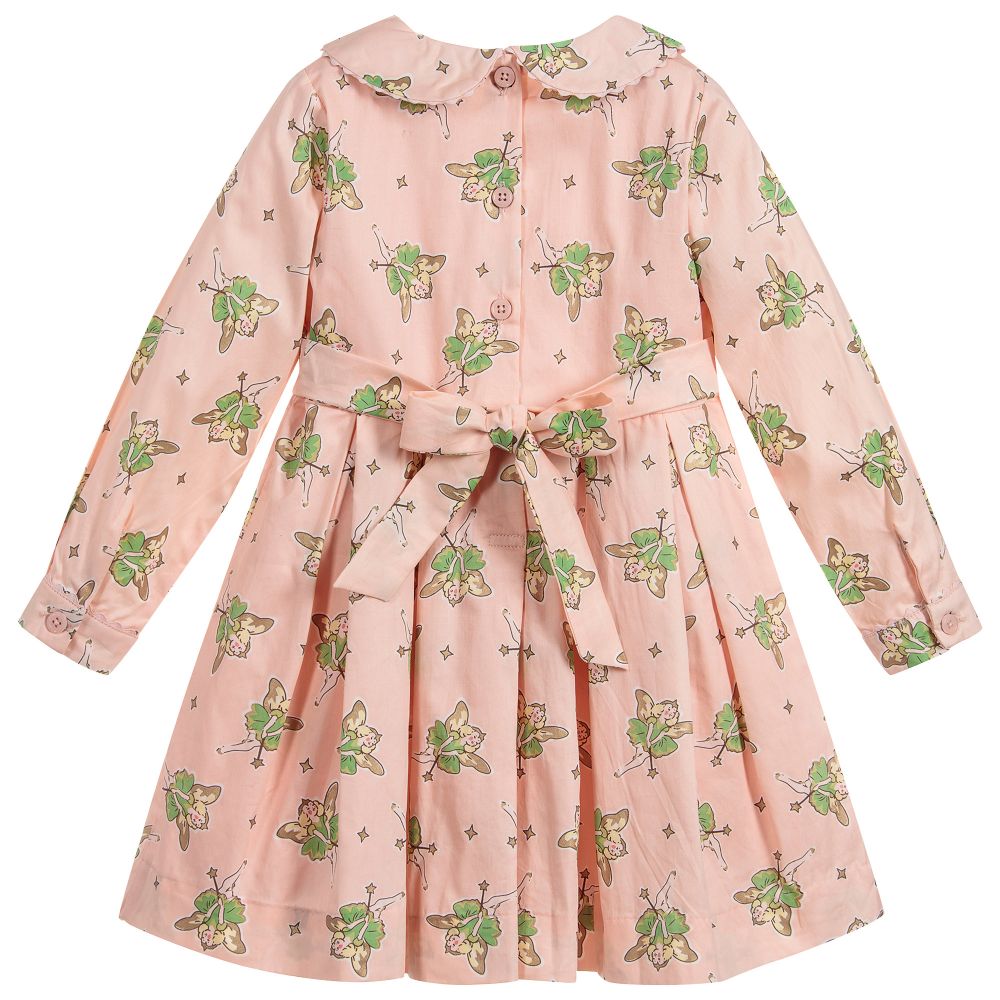 Rachel Riley-Girls Pink Cotton Dress | Childrensalon Outlet