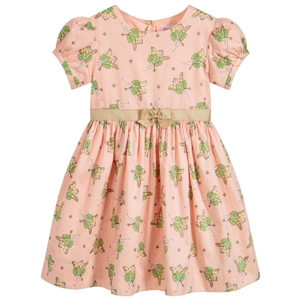 Rachel Riley - Girls Pink Cotton Dress | Childrensalon