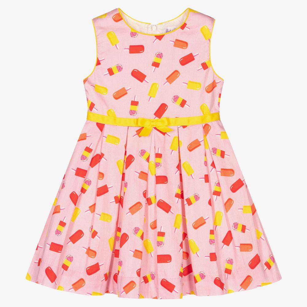 Rachel Riley - Robe coton rose Glaces Fille | Childrensalon